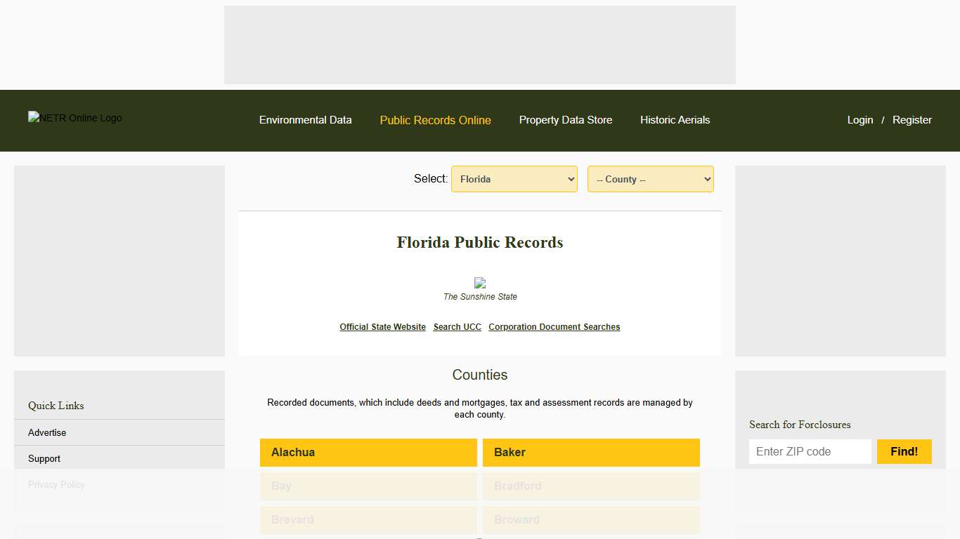 Florida Public Records Online Directory